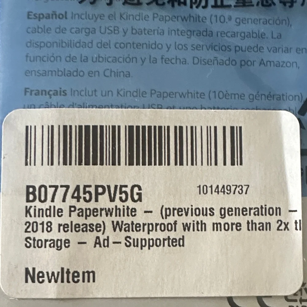 Amazon Kindle Paperwhite 2018 8GB - Black - Picture 7 of 7